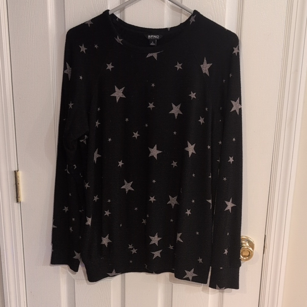 David Bitton Black Star Knit Sweater